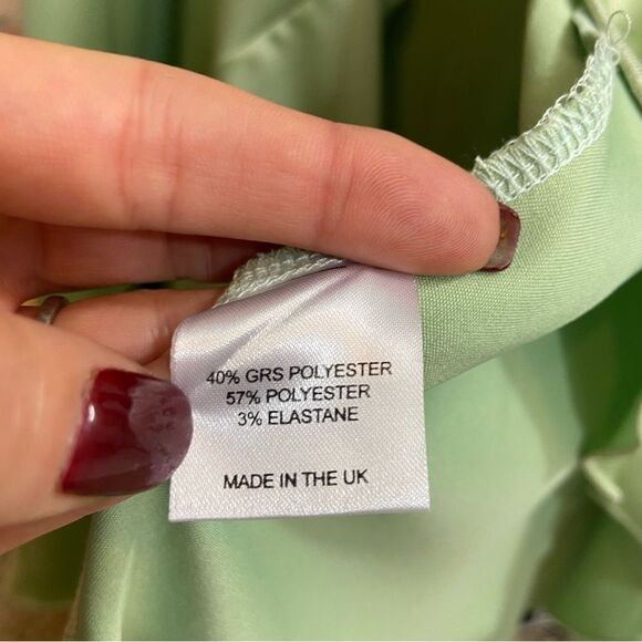 Ladies Flounce London long sleeve wrap maxi dress in light khaki Size 18 - Picture 10 of 14